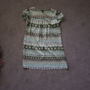 Satiny retro dot design scoopneck cap puff sleeve